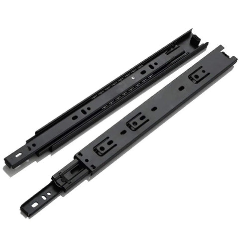 Heavy Duty 35mm Three-Section Drawer Slides With Soft Close And Ball Bearing, Full Extension 12 Inch, Durable Steel Construction
