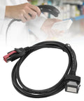 USB Barcode Scanner Cable For POS Systems And Printers, Durable PVC 5.9ft USB Cord shown with barcode scanner
