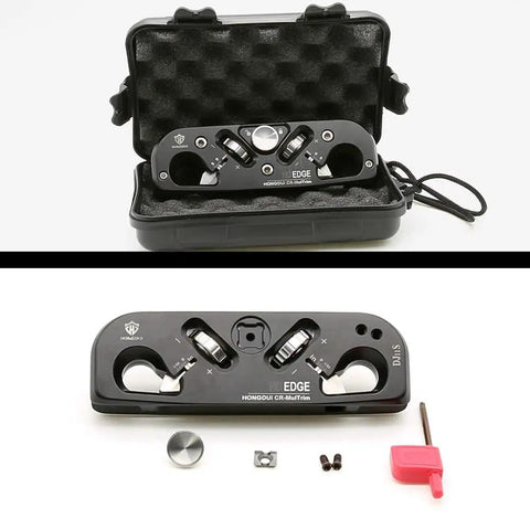 2-In-1 Chamfer and Radius Plane for Woodworking, Depth Adjustable 1/32 Inch (5mm), with storage case and accessories