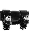 All In One Front Steering And Suspension Kit 12 Piece For Easy Install And Peak Handling, Includes Tie Rod Ends, Ball Joints, Control Arms, Sway Bar Links And Bushings For A Smooth, Responsive Ride. black steering linkage part with two mounting brackets