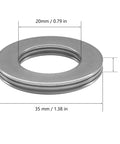 Thrust Needle Roller Bearing And Washer Set For Lawn Mower And Tractor Steering Spindles AXK2035 Plus 2AS dimensions
