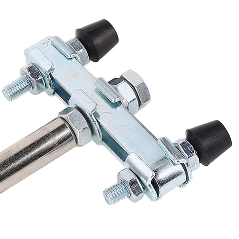 Beefy Pro Grade Heavy Duty Double Head Push Pull Toggle Clamp, high carbon steel, visible bolts and nuts, for woodworking jigs.