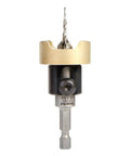 82 Degree Countersink With Tapered Drill Bit And Adjustable Depth Stop For No Marring Woodworking Quick Release Hex Shank Three Eighths Diameter