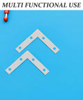 100 Pcs Silver L Bracket Corner Braces Made Of Iron For Heavy Duty Beef Up Your Furniture on blue background with text