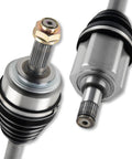 Close-up of Pair Front CV Axle Shafts For Honda CRV 2002 To 2009 And Accord 2003 To 2007 L4 2 4L Driver And Passenger Side CV Axles Set