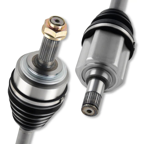 Close-up of Pair Front CV Axle Shafts For Honda CRV 2002 To 2009 And Accord 2003 To 2007 L4 2 4L Driver And Passenger Side CV Axles Set