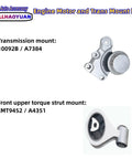Complete Set of 4 Heavy Duty Engine Motor Mounts for 2008 2015 Nissan Rogue 2 5 Liter 2WD showing transmission and torque strut mounts.