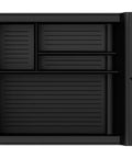 Center Console Organizer for Tesla Model Y 2021 2024 and Model 3 2021 2023, Durable PC Tray with black finish, anti-slip compartments