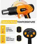 1500W Heavy Duty Heat Gun With Pro Grade Variable Temperature Control And Overheat Protection, Fast Heating Hot Air Tool Kit