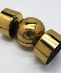 Glossy gold brackets for Slick Clear Acrylic Stair Handrail With Glossy Gold Brackets For Modern Homes And No Sweat Non Slip Grab Bar Kit.