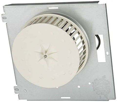 Replacement 115V Motor Assembly for Ventilation Fans, 1550 RPM, front view showing fan and mounting plate, Model 97017705