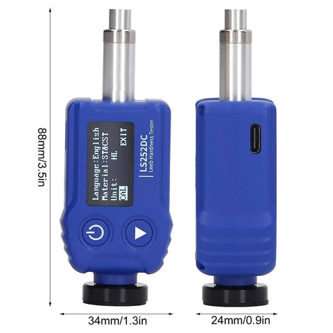 7 In 1 Portable Hardness Tester For Aluminum And Steel Alloys, Superficial Durometer Testing Machine, Leeb Hardness Tester, Hardness Testing Equipment LS252DC, On The Go Metal Material Gauge, blue handheld, 88mm x 34mm