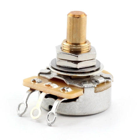 Guitar potentiometer 500k CTS The Art Of Tone with short brass shaft and PCB lugs