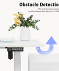 Gamork Electric Standing Desk Frame For 40 To 63 Inch Tabletops with obstacle detection feature and control panel view.