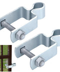 2 Pack 1-1/2 X 1-1/2 Square Post Female Hinges With 5/8 Pintle For Chain Link Fence Gates Galvanized Steel Hinge Set