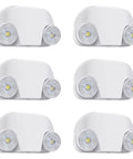 LED Emergency Light With Remote Capable And Adjustable Lamp Heads For Exit Lighting, Backup Battery Power, 120V-277V Dual Voltage, UL Listed