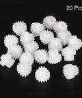 20 Piece Plastic Gear Set With 16 Teeth Module 0.5 Reduction Gears For RC Cars And DIY Robots, white durable gears