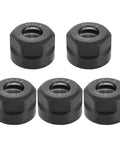 Five Pieces ER16A M22 Collet Clamping Nuts Set For CNC Milling Chuck Holder Lathe, heavy-duty cast steel replacement nut kit shown.