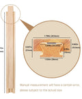 Premium Quality Undermount Drawer Slides Solid Beech Wood Center Mount Track 17 Inch dimensions and measurements for cabinet glides.