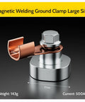 Quick Setup Welding Magnetic Grounding Clamp For Fast Precise Welds, alloy steel body, large size view, 3.5x3.5 cm