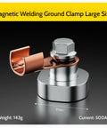 Magnetic Grounding Clamp For Welding, 2025 New Magnetic Welding Ground Clamp, alloy steel base, copper component, 37mm size