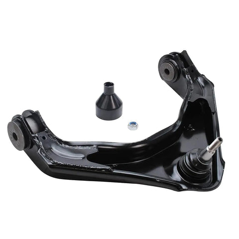 Front 13 Piece Suspension Kit For 2001 2010 Chevy Silverado 2500 HD And Avalanche 2500 Not For Rack And Pinion Steering Fits 3 Groove Pitman Arm Trucks With Heavy Duty Control Arms Ball Joints Sway Bar Links And Bushing Set. black steel upper control arm