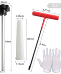 45 Pc Tire Valve Stem Core Removal Tool Kit With Dual Head Removers And Snap In Short Rubber Valves TR412 TR413 TR414