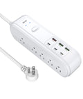 16-In-1 Power Strip With 10 Wide-Spacing Outlets, 3 USB-C And 3 USB-A Ports, 6-Ft Extension Cord, Overload Protection, Desktop Charging