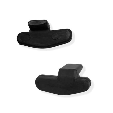 Close-up of front and rear nylon inserts from Easy Mount Duck Head Tire Change Inserts Kit Nylon Rim Guard For Tire Changer Non Slip Edge Protection Includes 6 Front Upper And 6 Rear Lower Inserts Wheel Rim Protector Set Tire Machine Accessory Pack.