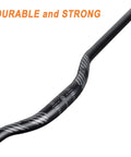Riser Handlebar For Mountain Bikes Trail Ready Beefy Aluminum 6061 Alloy 31.8mm Clamp 780mm Wide 35mm Rise Lightweight Durable MTB Bar