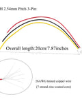 60 Pairs 26AWG 200mm XH 2.54mm Pitch 3 Pin Female And Male Connector Wire Cable Pack For RC Toys PCBs LED Strips