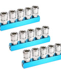 Three Piece Five Way One Half Inch Manifold Block Splitter For Air Hose Inline Use Iron G Thread Air System Fitting