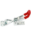 30 Pack Adjustable Toggle Latch Clamps Set with red grip, silver steel frame, Heavy Duty Quick Release Hand Tools for DIY Projects