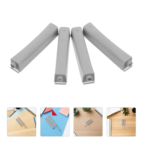 Push To Open Cabinet Latch Set 4 Pack No Hassle Handleless Modern Plastic Rebound Hardware in gray on display