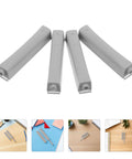 Push To Open Cabinet Latches Set For Closets And Drawers, No Fuss Quiet Magnetic Rebound Door Catch, 4 Pack in gray plastic