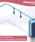 Three Quarter Inch Shop Air Line Kit 200 Foot No Fuss Leak Proof Piping For Garage Or Shop Easy To Install Air Hose System Durable HDPE Aluminum Piping 200 PSI ASTM F1282 Blue