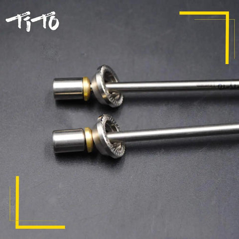 Ultra Lightweight Titanium Quick Release Skewers Set For Road And Mountain Bikes Front And Rear Disc Wheel Hubs 74 By 130