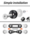Universal Bumper Quick Release Clip Kit With Four Black Tabs And Twelve O Ring Fasteners for simple installation close-up