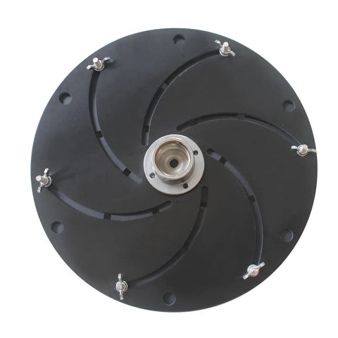 M33 Wood Bowl Turning Chuck For Smooth Lathe Spinning and Carpentry Faceplate Repair with black steel body and clamping jaws.