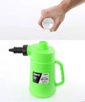 Pouring water into Battery Water Filler Jug With Auto Shutoff Nozzle 2 Liter Distilled Water Bottle For Lead Acid Batteries