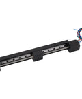 Heavy Duty Linear Guide Rail Slide Actuator Featuring Precision 200mm Stroke, Smooth Riding Stage Motion Module For X Y Z Axes, sleek black design, with visible wiring and alloy chassis.
