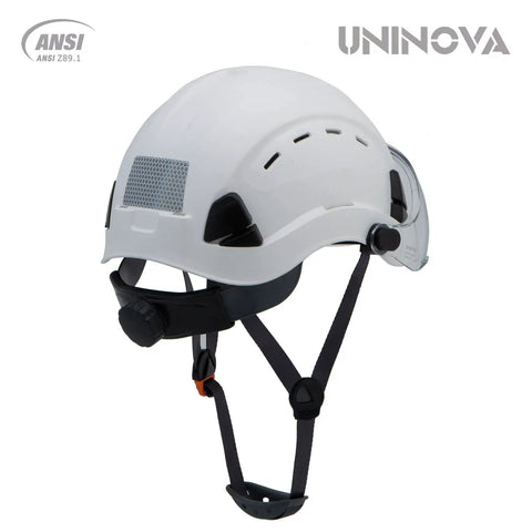 All In One Forestry Hard Hat Kit With Visor And Earmuffs For Tree Work And Construction, ANSI Z89.1 Type I Class C Safety Helmet, Eye And Hearing Protection, Adjustable 24 dB SRR Earmuffs, Built For Pro Grade Comfort On The Job