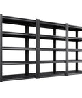 Three Pack Heavy Duty Metal Garage Shelving Unit Five Tier Steel Storage Rack 71.2 Inch High 35.4 Inch Wide 16 Inch Deep Rugged Garage Organizer for Tools and Equipment
