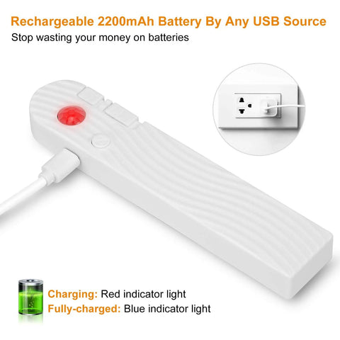 Rechargeable power unit for Motion Sensor Led Strip Lights For Closets And Under Cabinets 6.56ft with charging indicators