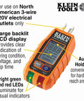 Must Have All In One Digital Multimeter Test Kit With Non Contact Voltage Tester Receptacle Tester And Test Leads 600V CAT III Safety LCD