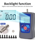 Digital Fruit Hardness Tester Handheld Sclerometer Penetrometer with backlight function for easy reading in dark conditions.