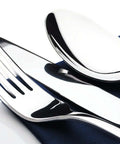 40 Piece Heavy Duty Stainless Steel Flatware Set For 8 Includes Steak Knife, Dinner Forks, Salad Forks, Dinner Spoons, And Teaspoons