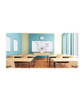 4 X 12 Porcelain Magnetic Whiteboard With Aluminum Frame Includes Marker And Eraser Made In USA Heavy Duty Classroom And Office Board That Resists Ghosting Scratches And Dents