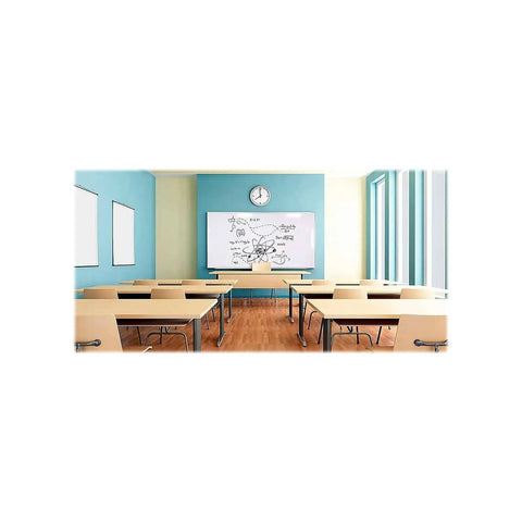 4 X 12 Porcelain Magnetic Whiteboard With Aluminum Frame Includes Marker And Eraser Made In USA Heavy Duty Classroom And Office Board That Resists Ghosting Scratches And Dents