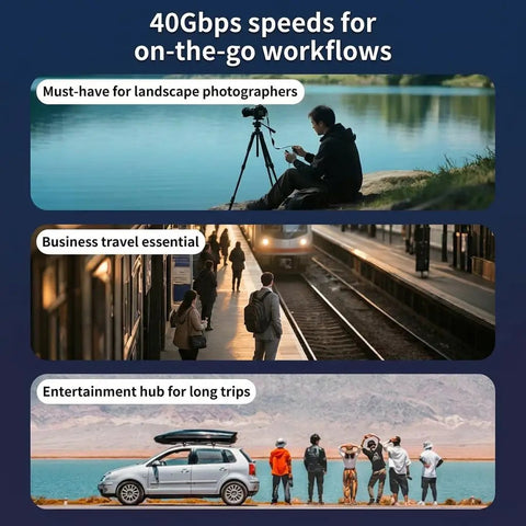Kickass External NVMe SSD Enclosure Supporting Thunderbolt 4 And USB4 Boasts Blazing 40Gbps Transfer Rates For M2 Drives used by photographers and travelers